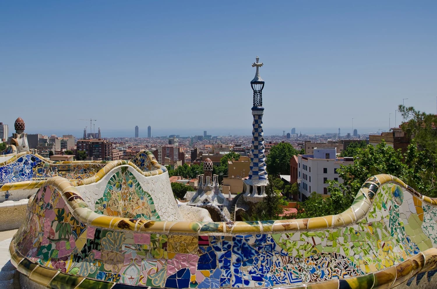 barcelona látkép park guell