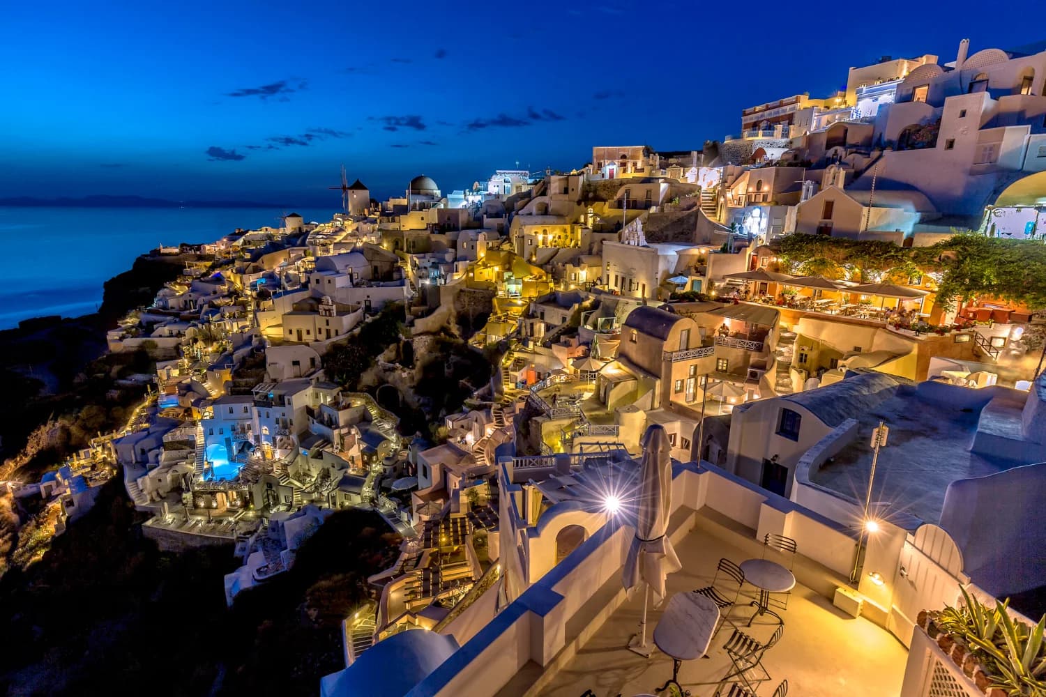 santorini időjárás oia naplemente