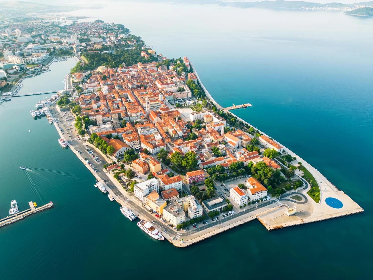 zadar időjárás óváros madártávlatból